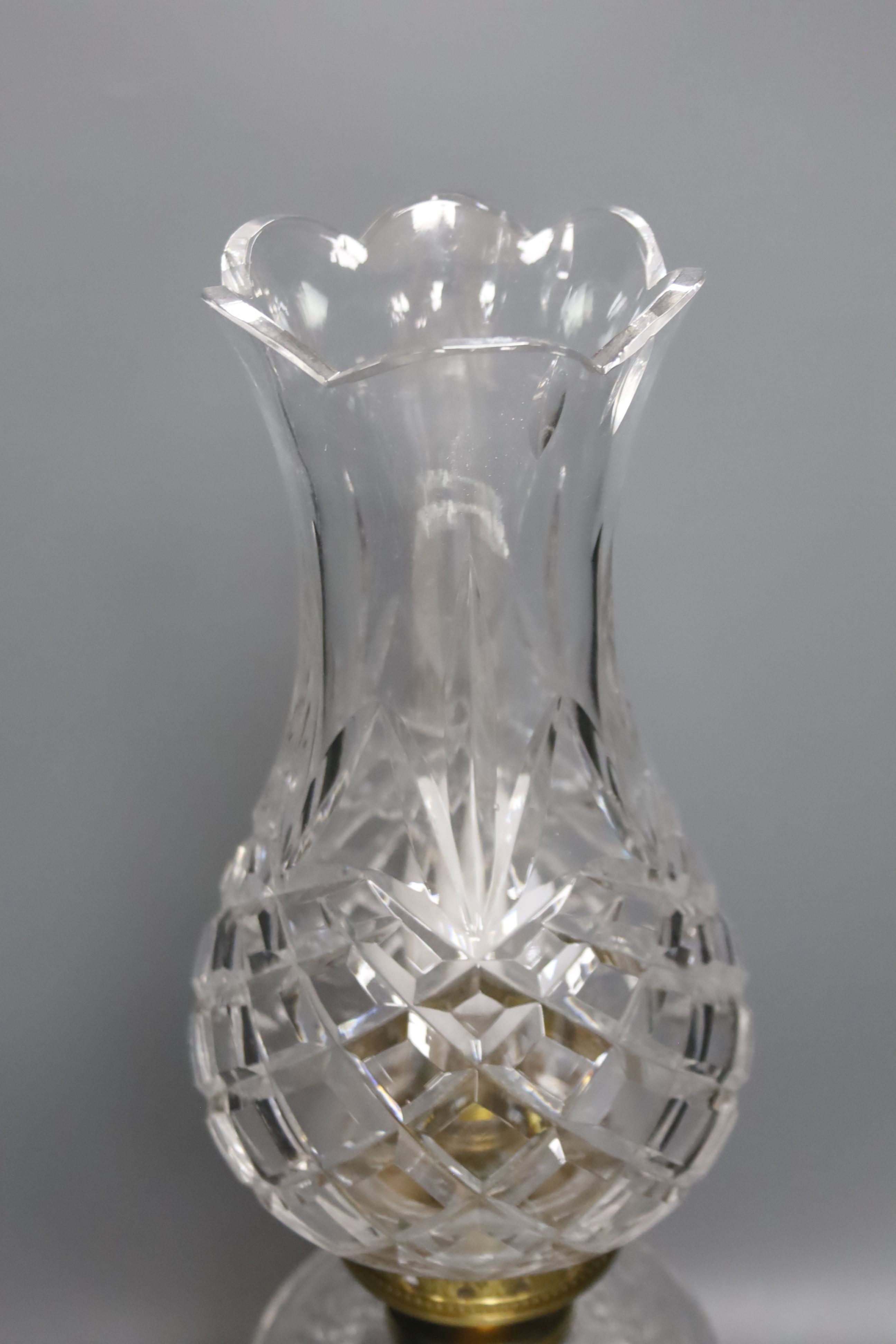 A Waterford cut crystal table lamp, 55.5 cm